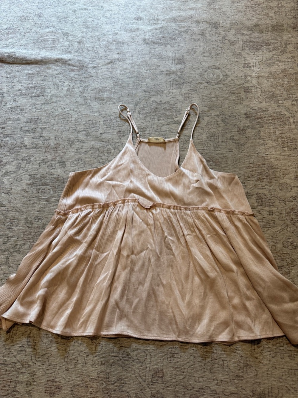 Light Blush Sleeveless Babydoll Tank Top